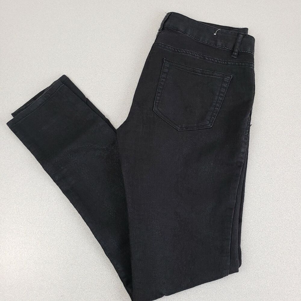 Sapphire Ink Womens Black Low Rise Dark Wash Skinny Denim Jeans Size 5‎